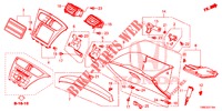 INSTRUMENTEN AFWERKING (COTE DE PASSAGER) (LH) voor Honda CIVIC TOURER DIESEL 1.6 COMFORT 5 deuren 6-versnellings handgeschakelde versnellingsbak 2016
