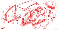 BUITEN PANELEN/ACHTER PANEEL  voor Honda CIVIC TOURER 1.8 EXECUTIVE NAVI 5 deuren 5-traps automatische versnellingsbak 2016