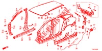 BUITEN PANELEN/ACHTER PANEEL  voor Honda CIVIC TOURER 1.8 EXECUTIVE 5 deuren 5-traps automatische versnellingsbak 2016