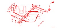 ACHTER BUMPER  voor Honda CIVIC TOURER 1.8 LIFESTYLE 5 deuren 5-traps automatische versnellingsbak 2016
