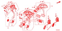 PEDAAL (LH) voor Honda CIVIC TOURER DIESEL 1.6 ELEGANCE 5 deuren 6-versnellings handgeschakelde versnellingsbak 2017