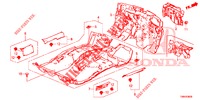 VLOERMAT/ISOLATOR  voor Honda CIVIC TOURER DIESEL 1.6 ELEGANCE 5 deuren 6-versnellings handgeschakelde versnellingsbak 2017