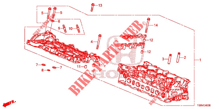CILINDERKOP AFDEKKING (DIESEL) voor Honda CIVIC TOURER DIESEL 1.6 EXECUTIVE 5 deuren 6-versnellings handgeschakelde versnellingsbak 2017