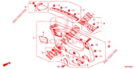 ACHTERKLEP VOERING/ ACHTER PANEEL VOERING(2DE)  voor Honda CIVIC TOURER DIESEL 1.6 S 5 deuren 6-versnellings handgeschakelde versnellingsbak 2017