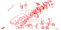 BEDIENINGSEENNEID (COMPARTIMENT MOTEUR) (1) (DIESEL) voor Honda CIVIC TOURER DIESEL 1.6 S 5 deuren 6-versnellings handgeschakelde versnellingsbak 2017