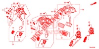 PEDAAL (LH) voor Honda CIVIC TOURER DIESEL 1.6 S 5 deuren 6-versnellings handgeschakelde versnellingsbak 2017