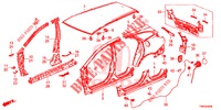 BUITEN PANELEN/ACHTER PANEEL  voor Honda CIVIC TOURER 1.8 COMFORT 5 deuren 6-versnellings handgeschakelde versnellingsbak 2017