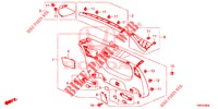 ACHTERKLEP VOERING/ ACHTER PANEEL VOERING(2DE)  voor Honda CIVIC TOURER 1.8 ELEGANCE S 5 deuren 6-versnellings handgeschakelde versnellingsbak 2017