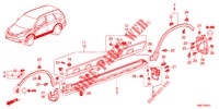 ZIJ DORPEL VERSIERING/BESCHERMER  voor Honda CR-V 2.0 EXECUTIVE 5 deuren 5-traps automatische versnellingsbak 2012