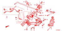 ACHTER ONDER ARM/RADIUS STANG  voor Honda CR-V 2.0 COMFORT 5 deuren 6-versnellings handgeschakelde versnellingsbak 2013
