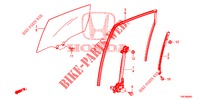 ACHTER PORTIER RAMEN/REGELAAR  voor Honda CR-V 2.0 COMFORT 5 deuren 6-versnellings handgeschakelde versnellingsbak 2013