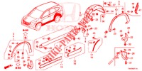 ZIJ DORPEL VERSIERING/BESCHERMER  voor Honda CR-V 2.0 COMFORT 5 deuren 6-versnellings handgeschakelde versnellingsbak 2013