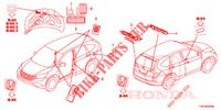EMBLEMEN/WAARSCHUWINGSLABELS  voor Honda CR-V 2.0 COMFORT 5 deuren 5-traps automatische versnellingsbak 2013