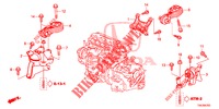 MOTOR BEVESTIGINGEN (2.0L) (AT) voor Honda CR-V 2.0 ELEGANCE L 5 deuren 5-traps automatische versnellingsbak 2013