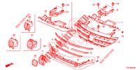 VOOR GRILLE/GIETWERK  voor Honda CR-V 2.0 ELEGANCE L 5 deuren 5-traps automatische versnellingsbak 2013