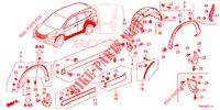 ZIJ DORPEL VERSIERING/BESCHERMER  voor Honda CR-V 2.0 ELEGANCE L 5 deuren 5-traps automatische versnellingsbak 2013