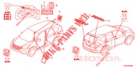 EMBLEMEN/WAARSCHUWINGSLABELS  voor Honda CR-V 2.0 EXECUTIVE 5 deuren 5-traps automatische versnellingsbak 2013