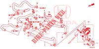 WATERSLANG/VERWARMING KANAAL (2.0L) (LH) voor Honda CR-V 2.0 EXECUTIVE 5 deuren 5-traps automatische versnellingsbak 2013