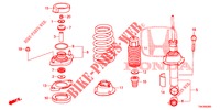 ACHTER SCHOK ABSORBEERDER  voor Honda CR-V 2.0 ELEGANCE 5 deuren 5-traps automatische versnellingsbak 2014