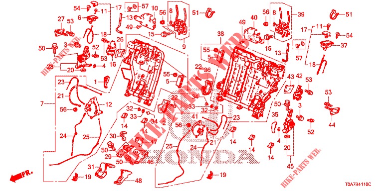 A. ZITTING KOMPONENTEN (1) voor Honda CR-V 2.0 ELEGANCE 5 deuren 5-traps automatische versnellingsbak 2014