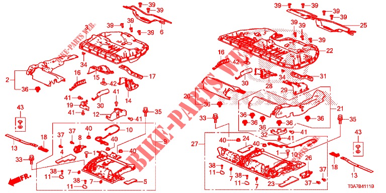 A. ZITTING KOMPONENTEN (2) voor Honda CR-V 2.0 ELEGANCE 5 deuren 5-traps automatische versnellingsbak 2014