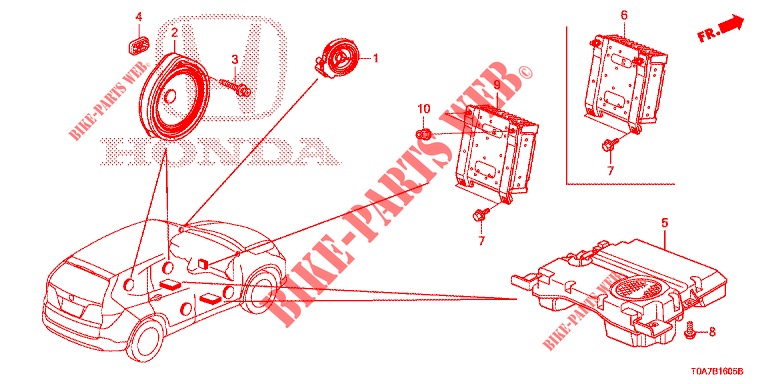 ANTENNE/LUIDSPREKER  voor Honda CR-V 2.0 ELEGANCE 5 deuren 5-traps automatische versnellingsbak 2014