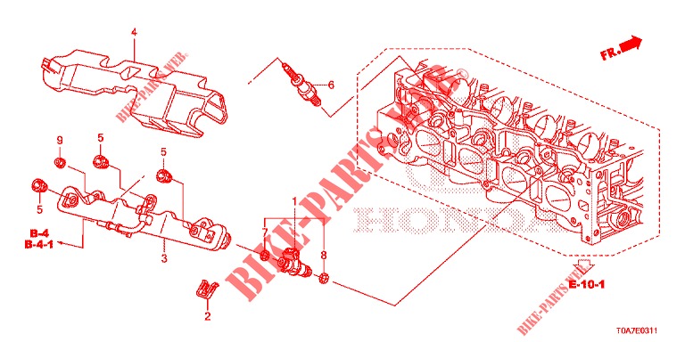 BRANDSTOF INSPUIT (2.0L) voor Honda CR-V 2.0 ELEGANCE 5 deuren 5-traps automatische versnellingsbak 2014