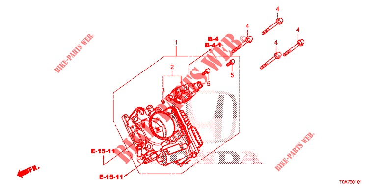 GAS HUIS (2.0L) voor Honda CR-V 2.0 ELEGANCE 5 deuren 5-traps automatische versnellingsbak 2014