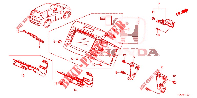 INBOUWSET  voor Honda CR-V 2.0 ELEGANCE 5 deuren 5-traps automatische versnellingsbak 2014