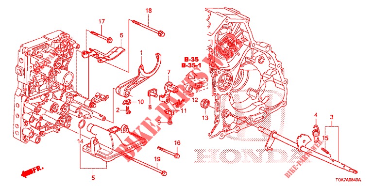 OVERSCHAKELVORK/STELSCHROEF (2.0L) (2.4L) voor Honda CR-V 2.0 ELEGANCE 5 deuren 5-traps automatische versnellingsbak 2014