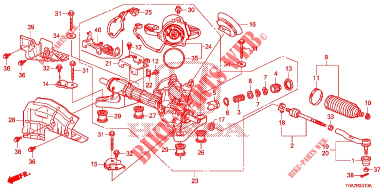 P.S. VERSNELLINGBOX (LH) voor Honda CR-V 2.0 ELEGANCE 5 deuren 5-traps automatische versnellingsbak 2014