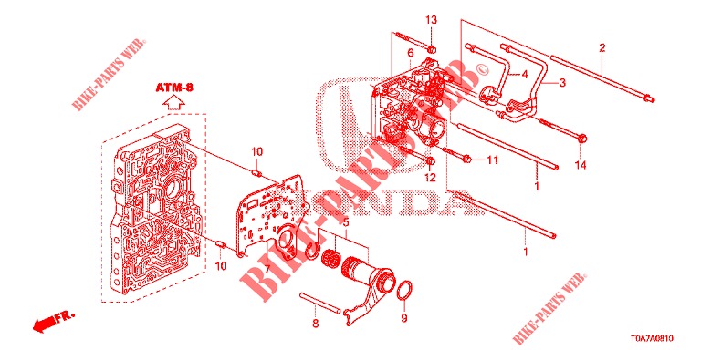 REGELAAR HUIS (2.0L) (2.4L) voor Honda CR-V 2.0 ELEGANCE 5 deuren 5-traps automatische versnellingsbak 2014