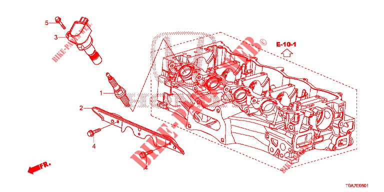 STEKKER GAT SPOEL (2.0L) voor Honda CR-V 2.0 ELEGANCE 5 deuren 5-traps automatische versnellingsbak 2014