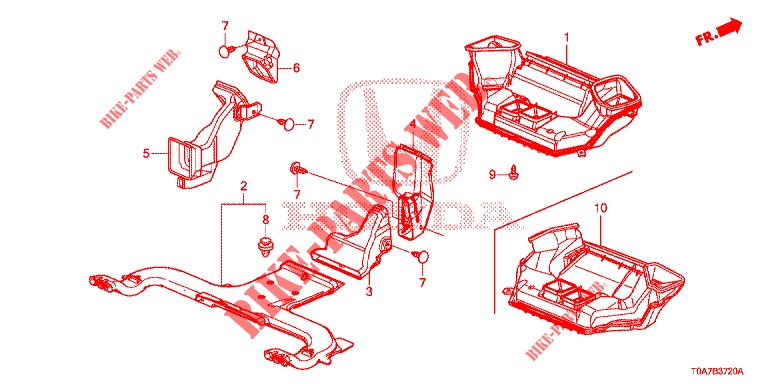 TOEVOERPIJP/VENTILATORPIJP  voor Honda CR-V 2.0 ELEGANCE 5 deuren 5-traps automatische versnellingsbak 2014