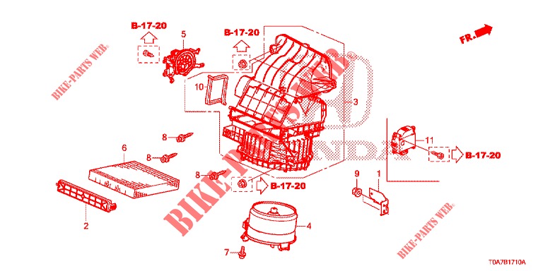 VERWARMING AANJAGER (LH) voor Honda CR-V 2.0 ELEGANCE 5 deuren 5-traps automatische versnellingsbak 2014