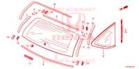 ACHTER RUIT/KWARTSGLAS  voor Honda CRV ELEGANCE L 5 deuren 6-versnellings handgeschakelde versnellingsbak 2014