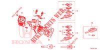 SLEUTEL CILINDER COMPONENTEN  voor Honda CR-V 2.0 ELEGANCE L 5 deuren 5-traps automatische versnellingsbak 2014