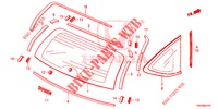 ACHTER RUIT/KWARTSGLAS  voor Honda CR-V 2.0 EXCLUSIVE NAVI 5 deuren 6-versnellings handgeschakelde versnellingsbak 2014