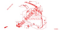ACHTERKLEP VOERING/ ACHTER PANEEL VOERING(2DE)  voor Honda CR-V 2.0 EXCLUSIVE NAVI 5 deuren 6-versnellings handgeschakelde versnellingsbak 2014