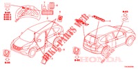 EMBLEMEN/WAARSCHUWINGSLABELS  voor Honda CR-V 2.0 EXCLUSIVE NAVI 5 deuren 6-versnellings handgeschakelde versnellingsbak 2014