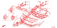 VOOR GRILLE/GIETWERK  voor Honda CR-V 2.0 EXCLUSIVE NAVI 5 deuren 6-versnellings handgeschakelde versnellingsbak 2014