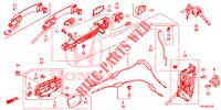 VOOR PORTIER SLOTEN/BUITEN HENDEL  voor Honda CR-V 2.0 EXCLUSIVE NAVI 5 deuren 6-versnellings handgeschakelde versnellingsbak 2014