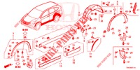 ZIJ DORPEL VERSIERING/BESCHERMER  voor Honda CR-V 2.0 EXCLUSIVE NAVI 5 deuren 6-versnellings handgeschakelde versnellingsbak 2014