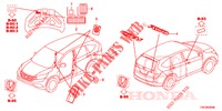 EMBLEMEN/WAARSCHUWINGSLABELS  voor Honda CR-V 2.0 S 5 deuren 5-traps automatische versnellingsbak 2014