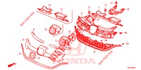 VOOR GRILLE/GIETWERK (2) voor Honda CR-V 2.0 ELEGANCE 5 deuren 5-traps automatische versnellingsbak 2015