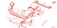 ACHTER BUMPER (2) voor Honda CR-V 2.0 EXCLUSIVE NAVI 5 deuren 5-traps automatische versnellingsbak 2015