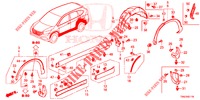 ZIJ DORPEL VERSIERING/BESCHERMER  voor Honda CR-V 2.0 EXCLUSIVE NAVI 5 deuren 5-traps automatische versnellingsbak 2015