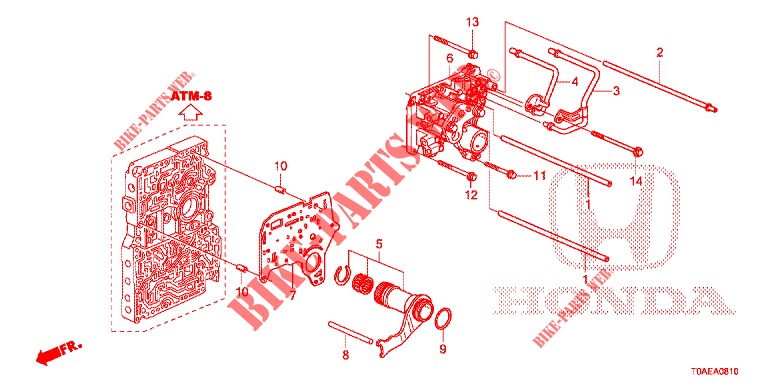 REGELAAR HUIS (2.2L)  voor Honda CR-V 2.0 EXCLUSIVE NAVI 5 deuren 5-traps automatische versnellingsbak 2015
