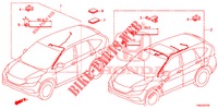 BEDRADINGSBUNDEL (LH) (4) voor Honda CR-V 2.0 EXCLUSIVE L 5 deuren 5-traps automatische versnellingsbak 2015