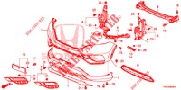VOOR BUMPER (3) voor Honda CR-V 2.0 EXCLUSIVE L 5 deuren 5-traps automatische versnellingsbak 2015